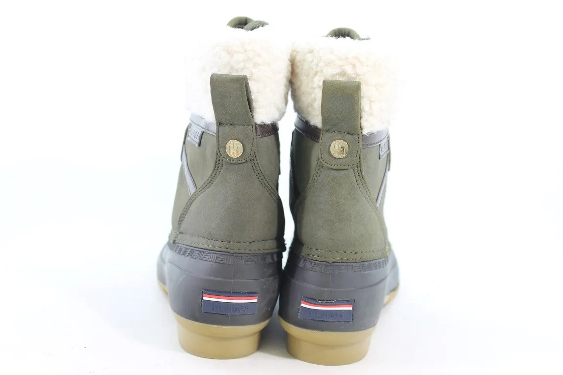 Tommy Hilfiger Rian Women's Green Boots 10M(ZAP19262)