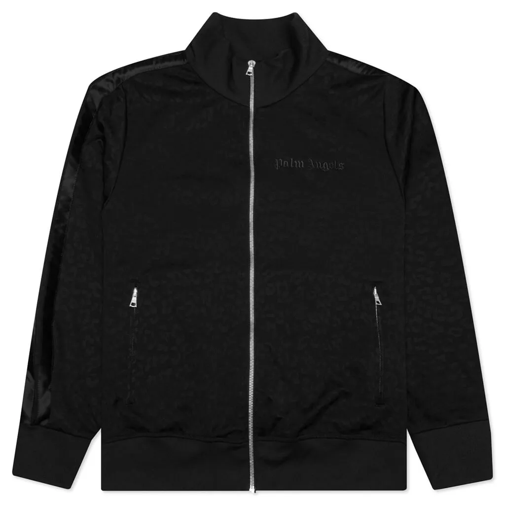 Tuxedo Leopard Track Jacket - Black/White