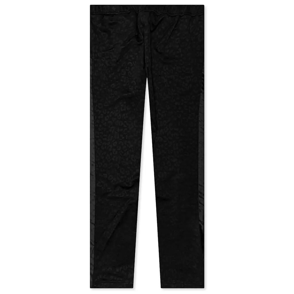 Tuxedo Leopard Track Pants - Black/White