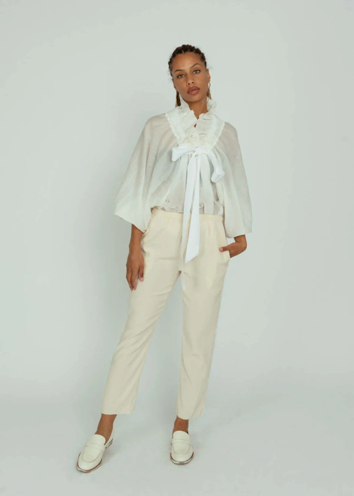 Tuxedo Pant - Cream