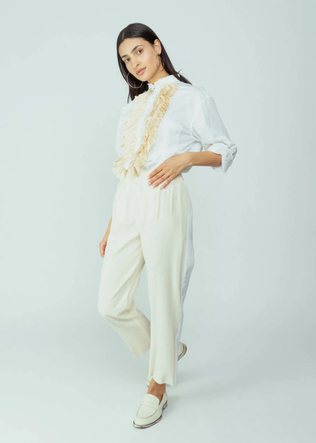 Tuxedo Pant - Cream