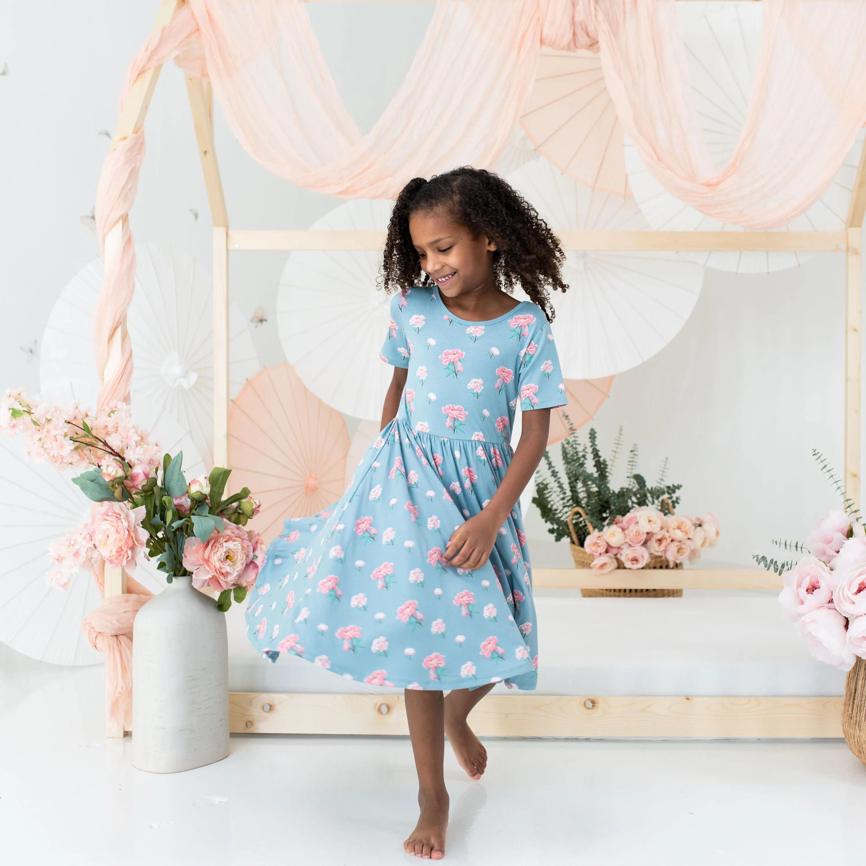 Twirl Dress in Peony