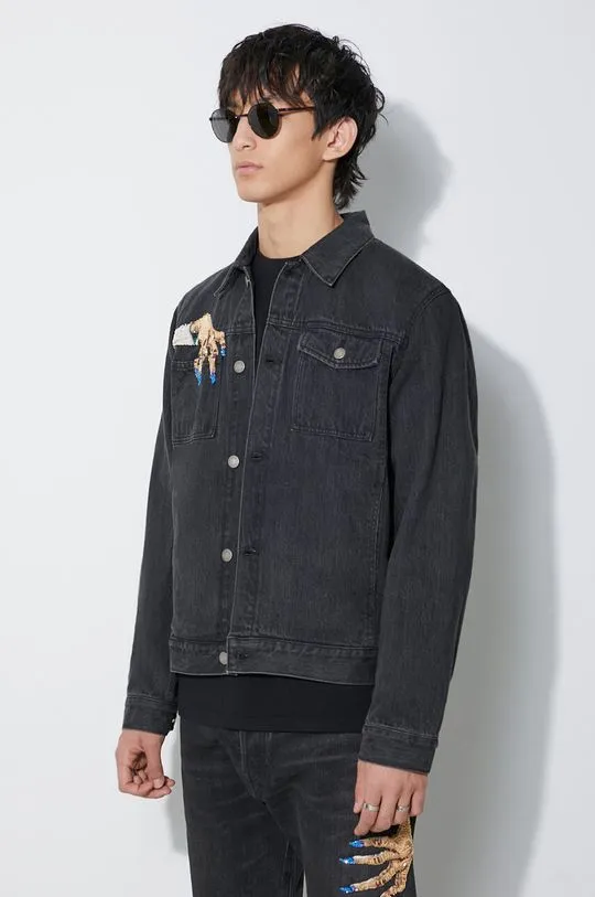 Undercover denim jacket Blouson men's black color UC2C4212