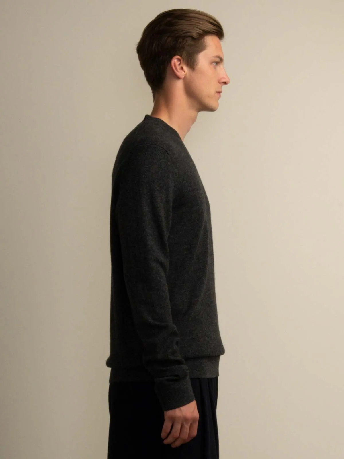 V Neck Sweater - Graphite