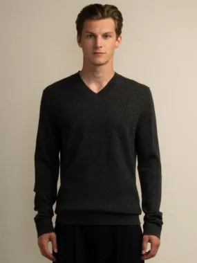 V Neck Sweater - Graphite