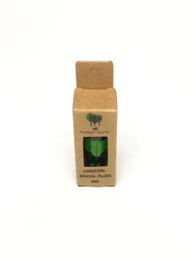 VEGAN Biodegradable Bamboo Charcoal Dental Floss with Refillable Container