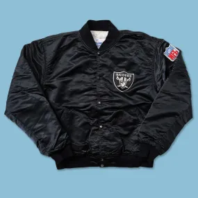 Vintage Starter Los Angeles Raiders Satin Bomber Jacket XLarge