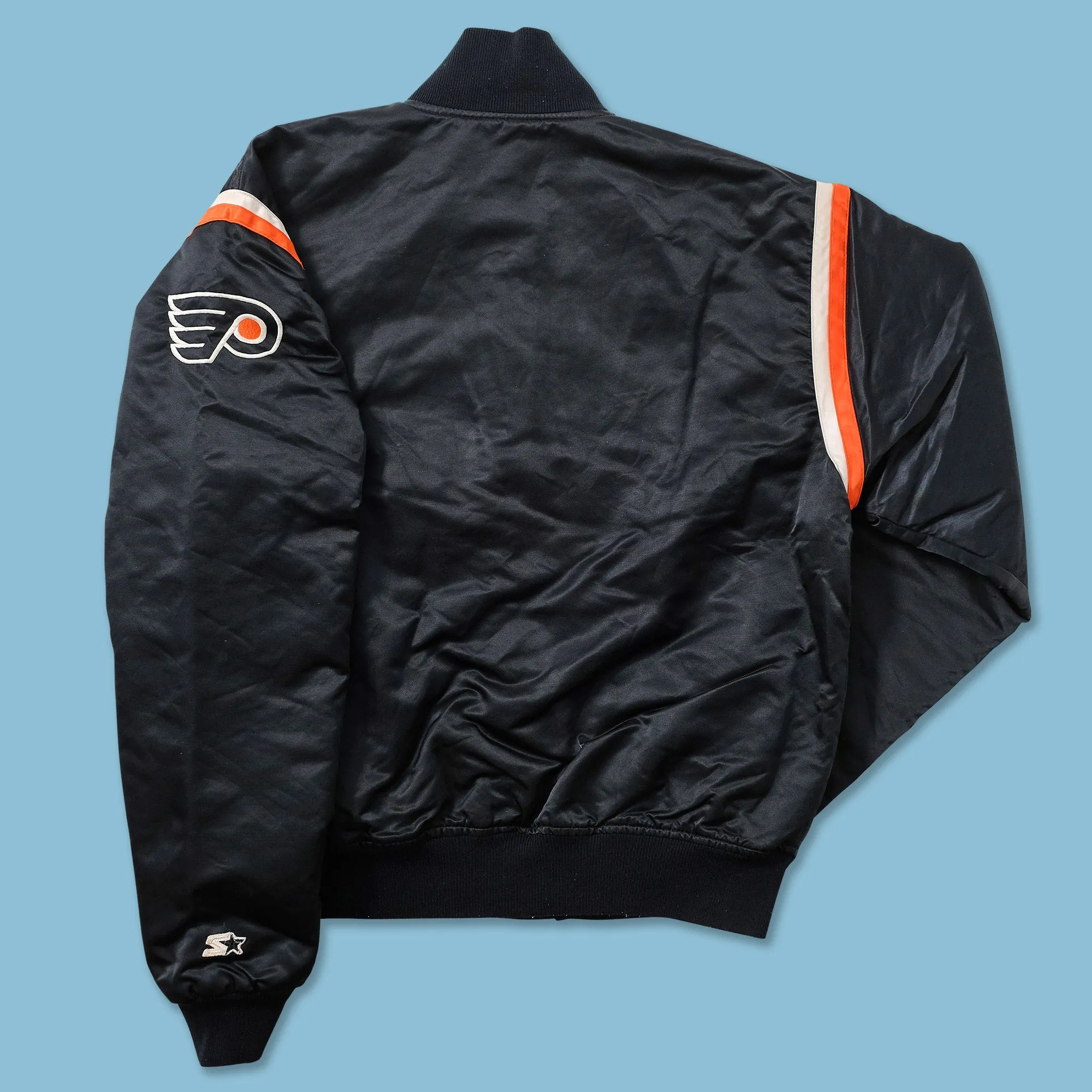 Vintage Starter Philadelphia Flyers Satin Bomber Jacket Medium