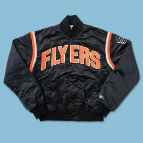 Vintage Starter Philadelphia Flyers Satin Bomber Jacket Medium