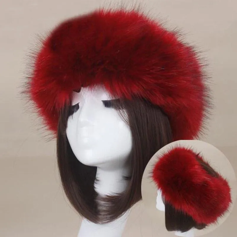 Winter Fashion Casual Warm Synthetic Fur Beanies for Women