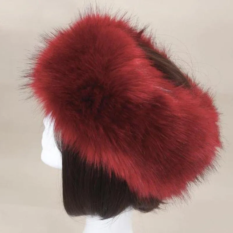 Winter Fashion Casual Warm Synthetic Fur Beanies for Women