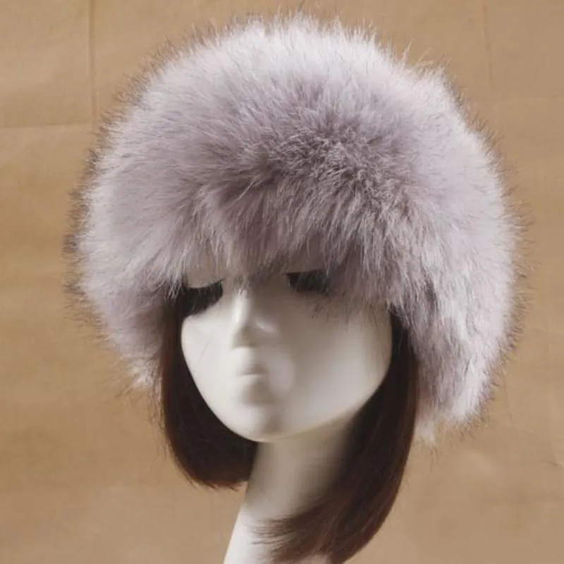 Winter Fashion Casual Warm Synthetic Fur Beanies for Women