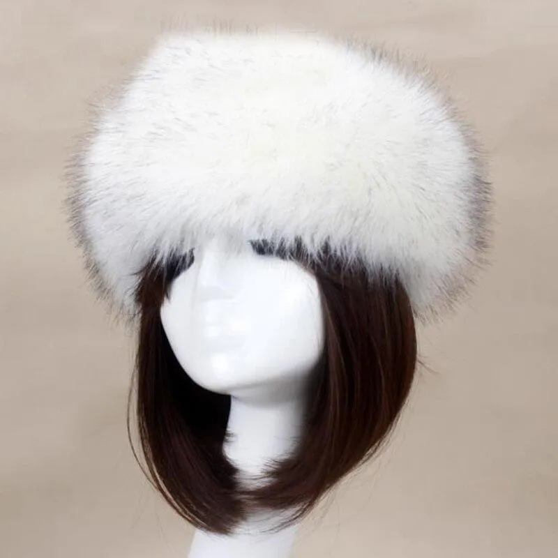 Winter Fashion Casual Warm Synthetic Fur Beanies for Women