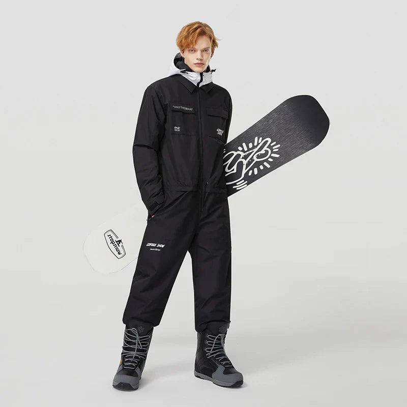 Winter Ski Suit Men Women Waterproof Warm Ski Overalls Outdoor Sports Snowboard One Piece Ski Jumpsuit Skiing Clothing