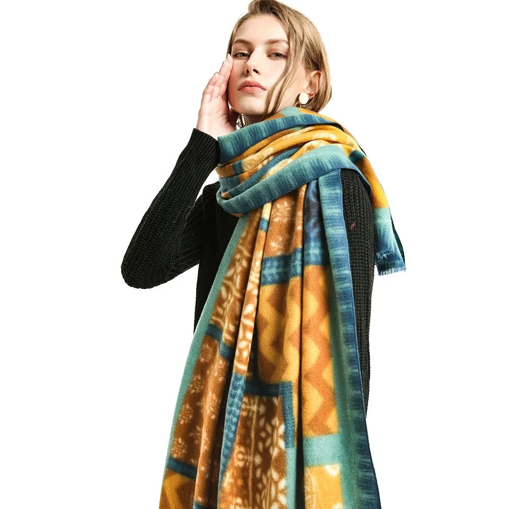 Women's Casual Fashion Winter Warm Cashmere Soft Pashmina Shawl