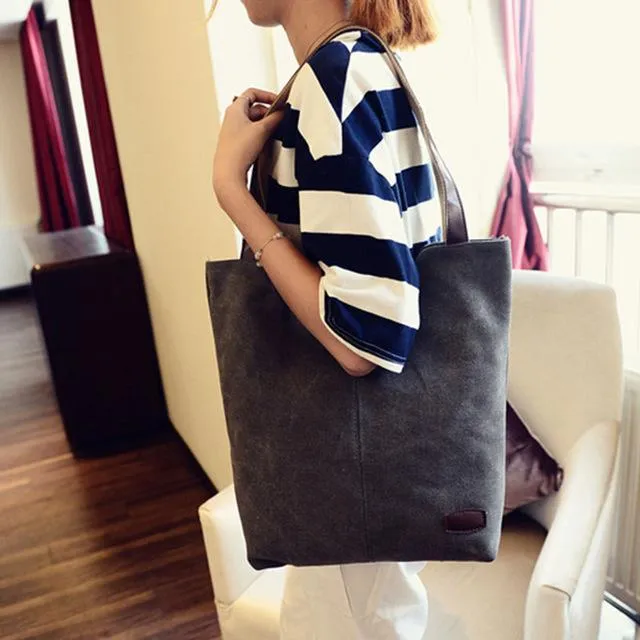 Women's Casual Vintage Fashion Bohemian Canvas Tote Shoulder Bag