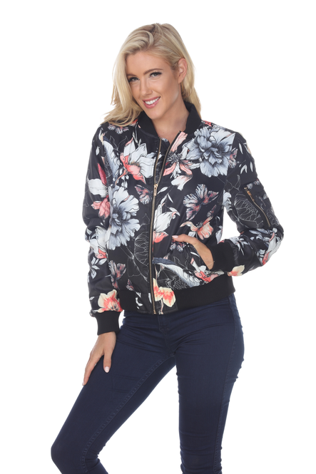 Women's Floral Bomber Jacket