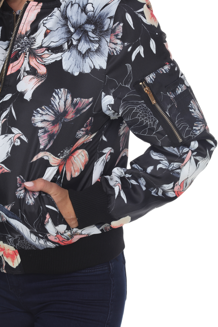 Women's Floral Bomber Jacket