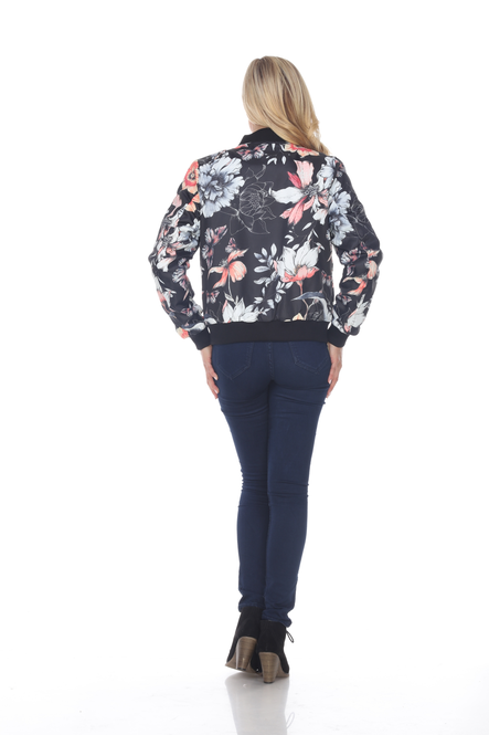 Women's Floral Bomber Jacket