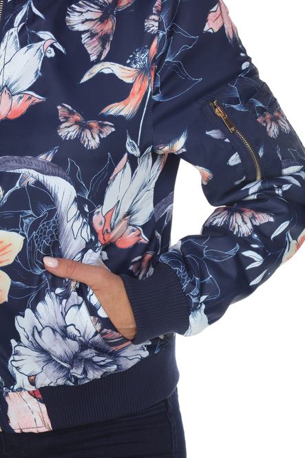 Women's Floral Bomber Jacket