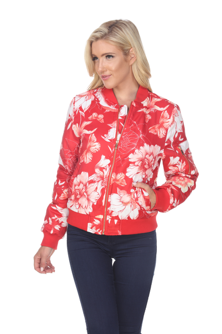 Women's Floral Bomber Jacket