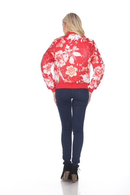 Women's Floral Bomber Jacket