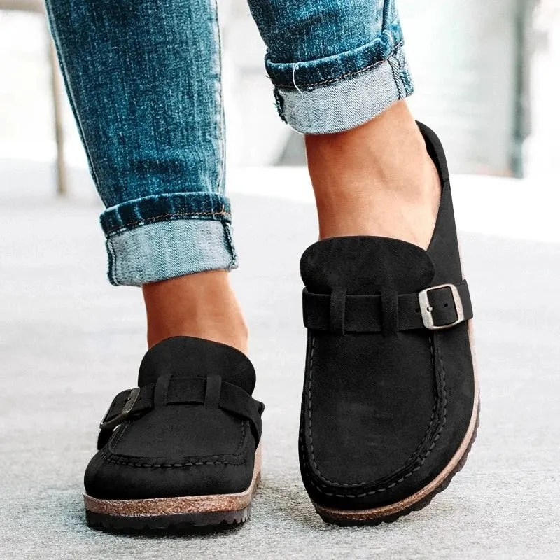 Women's Summer Casual Style Buckle Fashion Solid Pattern Slippers