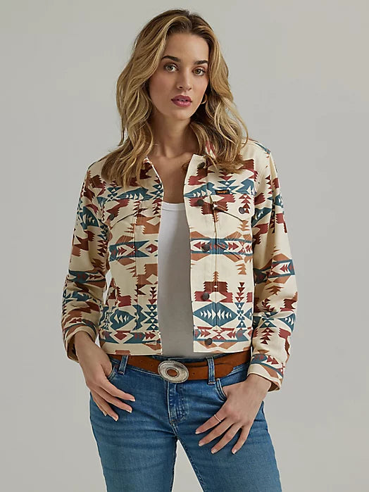 Women's Wrangler Retro Aztec Denim Jacket