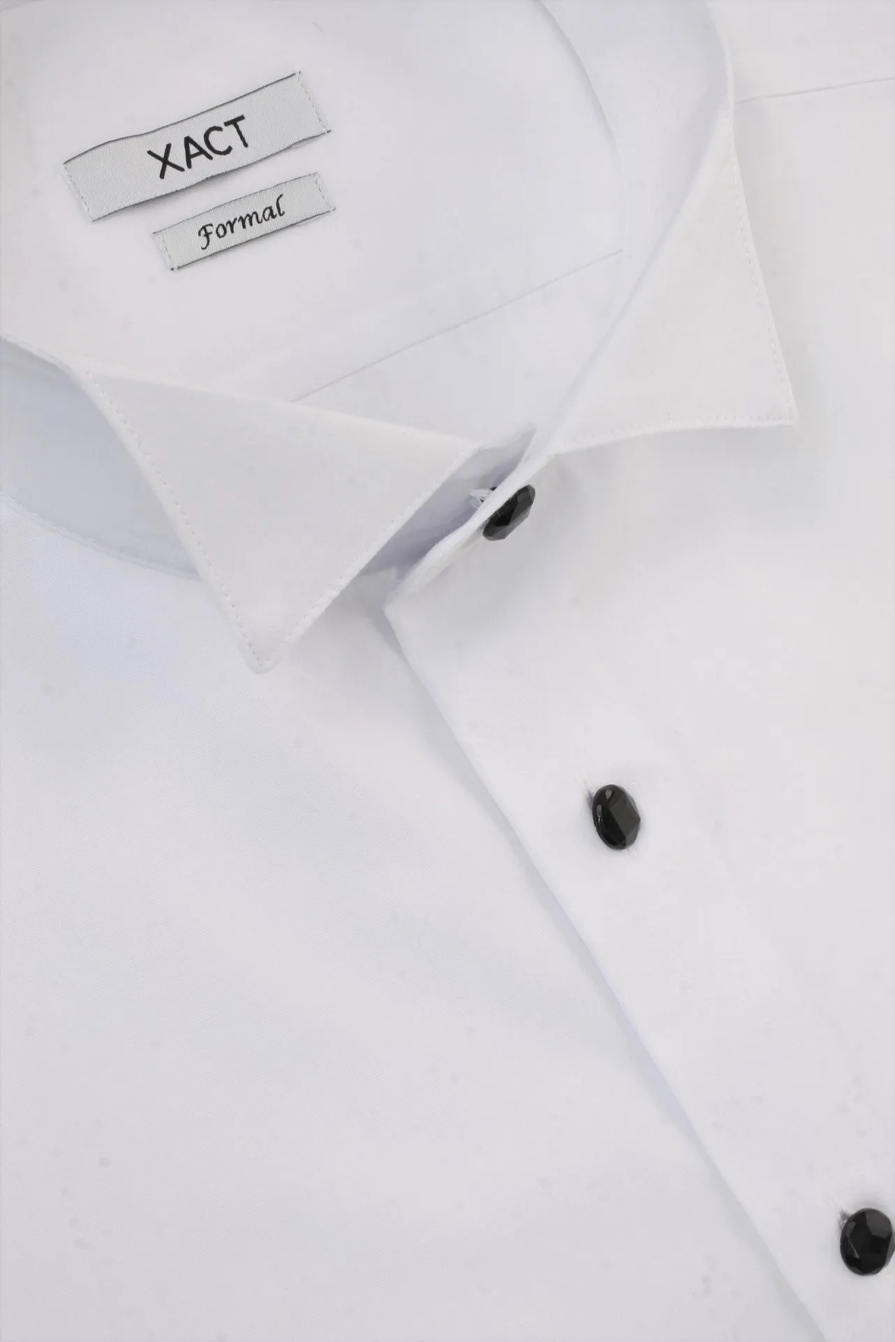 Xact Men's Formal Tuxedo/Dress Shirt with Double Cuff and Cuff Links