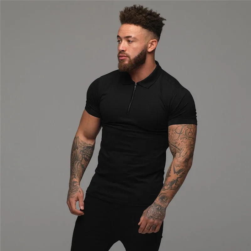 Xituodai Man Fashion Polo Shirt Casual Fashion Plain Color Short Sleeve High Quality Slim Polo Shirt Men Fitness Polo homme