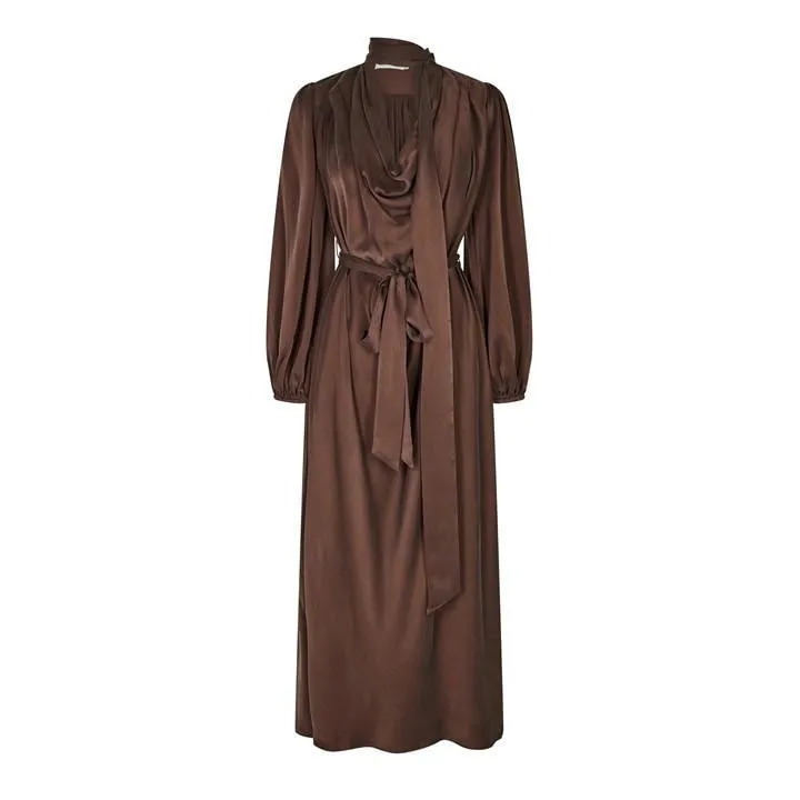 ZIMMERMANN Silk Billow Dress - Brown One Size